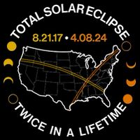 Total Solar Eclipse Twice In A Lifetime Aug 21 2017 April 08 2024 7-Panel Snapback Hat