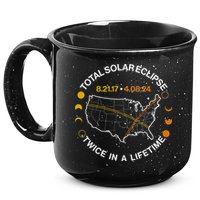 Total Solar Eclipse Twice In A Lifetime Aug 21 2017 April 08 2024 15oz Campfire Ceramic Mug
