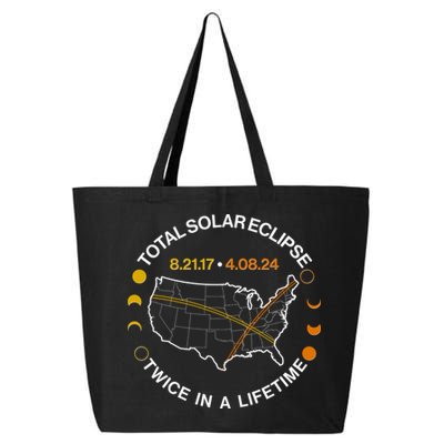 Total Solar Eclipse Twice In A Lifetime Aug 21 2017 April 08 2024 25L Jumbo Tote