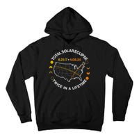 Total Solar Eclipse Twice In A Lifetime Aug 21 2017 April 08 2024 Tall Hoodie