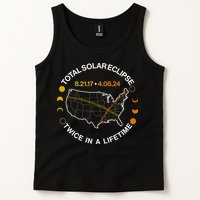 Total Solar Eclipse Twice In A Lifetime Aug 21 2017 April 08 2024 Tank Top