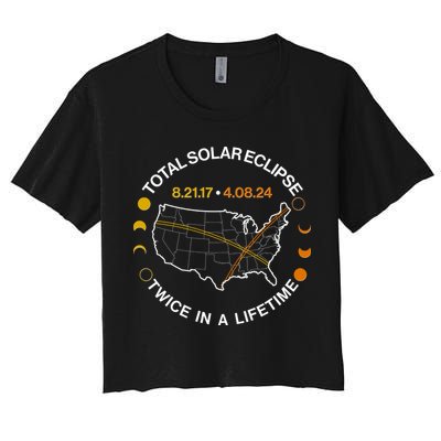 Total Solar Eclipse Twice In A Lifetime Aug 21 2017 April 08 2024 Crop Top