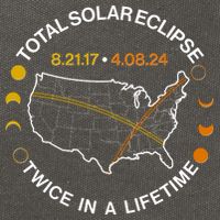 Total Solar Eclipse Twice In A Lifetime Aug 21 2017 April 08 2024 Cotton Canvas Backpack