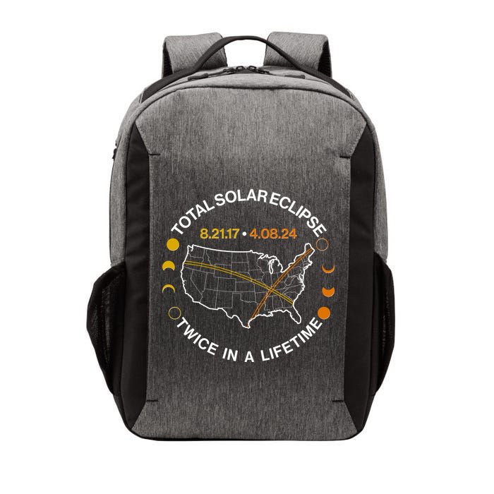 Total Solar Eclipse Twice In A Lifetime Aug 21 2017 April 08 2024 Vector Backpack