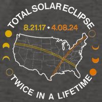 Total Solar Eclipse Twice In A Lifetime Aug 21 2017 April 08 2024 Vector Backpack