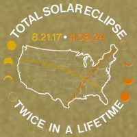 Total Solar Eclipse Twice In A Lifetime Aug 21 2017 April 08 2024 Garment-Dyed Women's Muscle Tee
