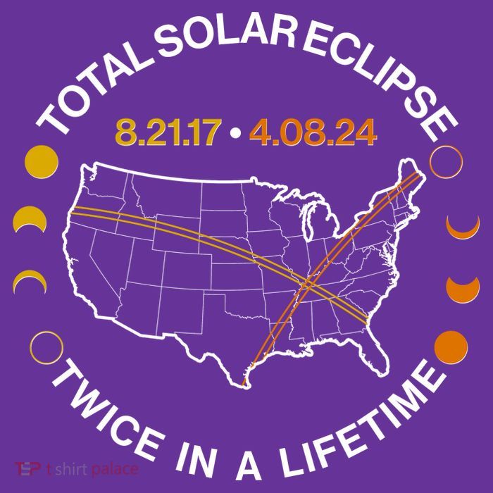 Total Solar Eclipse Twice In A Lifetime Aug 21 2017 April 08 2024 High Crown Mesh Back Trucker Hat