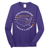Total Solar Eclipse Twice In A Lifetime Aug 21 2017 April 08 2024 Long Sleeve Shirt