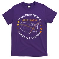 Total Solar Eclipse Twice In A Lifetime Aug 21 2017 April 08 2024 T-Shirt