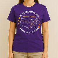 Total Solar Eclipse Twice In A Lifetime Aug 21 2017 April 08 2024 T-Shirt