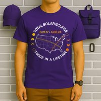 Total Solar Eclipse Twice In A Lifetime Aug 21 2017 April 08 2024 T-Shirt