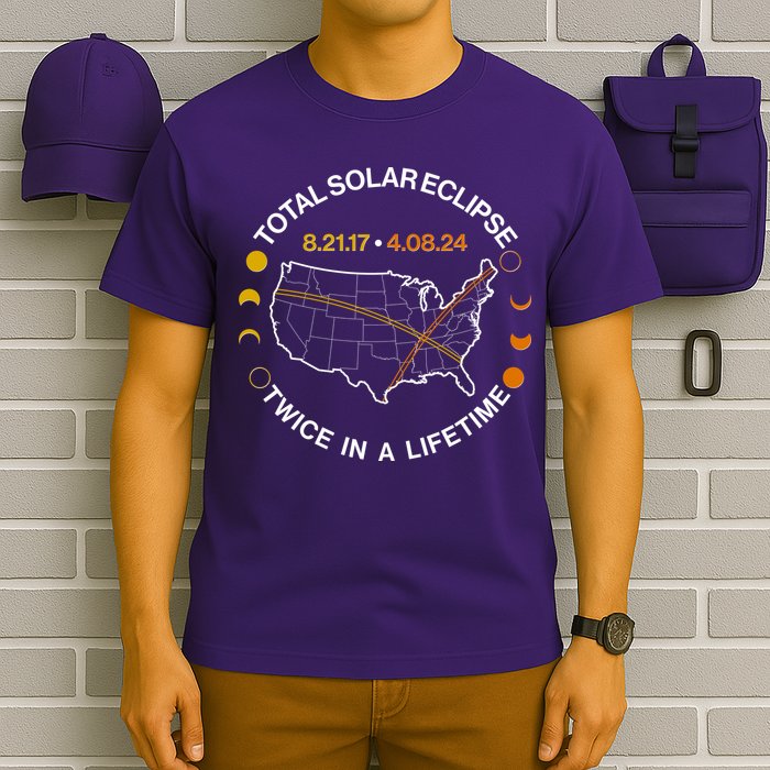 Total Solar Eclipse Twice In A Lifetime Aug 21 2017 April 08 2024 T-Shirt