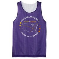 Total Solar Eclipse Twice In A Lifetime Aug 21 2017 April 08 2024 Mesh Reversible Basketball Jersey Tank