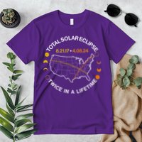 Total Solar Eclipse Twice In A Lifetime Aug 21 2017 April 08 2024 Premium T-Shirt