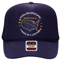 Total Solar Eclipse Twice In A Lifetime Aug 21 2017 April 08 2024 Trucker Hat