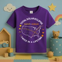 Total Solar Eclipse Twice In A Lifetime Aug 21 2017 April 08 2024 Toddler T-Shirt