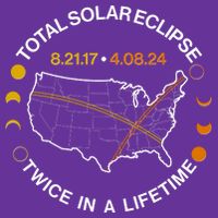 Total Solar Eclipse Twice In A Lifetime Aug 21 2017 April 08 2024 Kids T-Shirt