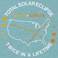 Total Solar Eclipse Twice In A Lifetime Aug 21 2017 April 08 2024 Sueded Cloud Jersey T-Shirt