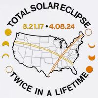 Total Solar Eclipse Twice In A Lifetime Aug 21 2017 April 08 2024 Garment-Dyed Sweatshirt