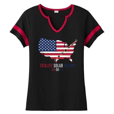 Total Solar Eclipse 2024 April 8 2024 Rare Celestial Eclipse Totality 2024 Ladies Halftime Notch Neck Tee