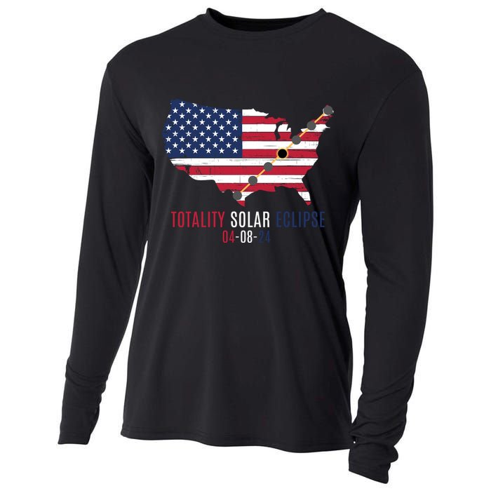 Total Solar Eclipse 2024 April 8 2024 Rare Celestial Eclipse Totality 2024 Cooling Performance Long Sleeve Crew