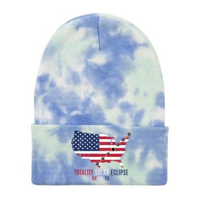 Total Solar Eclipse 2024 April 8 2024 Rare Celestial Eclipse Totality 2024 Tie Dye 12in Knit Beanie