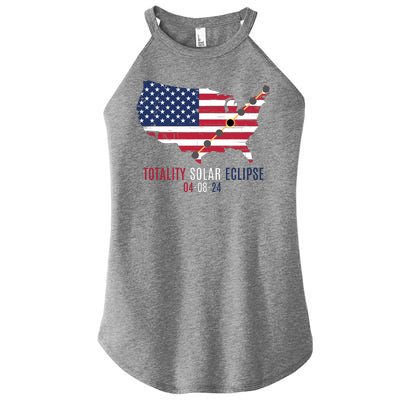 Total Solar Eclipse 2024 April 8 2024 Rare Celestial Eclipse Totality 2024 Women’s Perfect Tri Rocker Tank