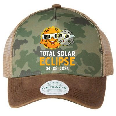 Total Solar Eclipse 2024 Glasses Funny Sun Moon Legacy Tie Dye Trucker Hat