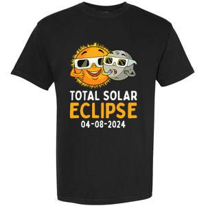 Total Solar Eclipse 2024 Glasses Funny Sun Moon Garment-Dyed Heavyweight T-Shirt