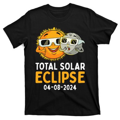 Total Solar Eclipse 2024 Glasses Funny Sun Moon T-Shirt