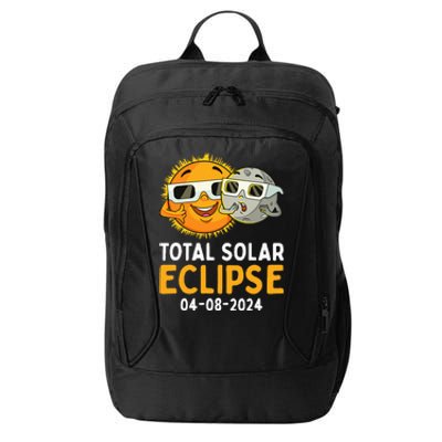 Total Solar Eclipse 2024 Glasses Funny Sun Moon City Backpack