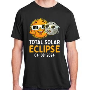 Total Solar Eclipse 2024 Glasses Funny Sun Moon Adult ChromaSoft Performance T-Shirt