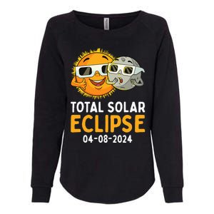 Total Solar Eclipse 2024 Glasses Funny Sun Moon Womens California Wash Sweatshirt