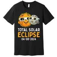 Total Solar Eclipse 2024 Glasses Funny Sun Moon Premium T-Shirt