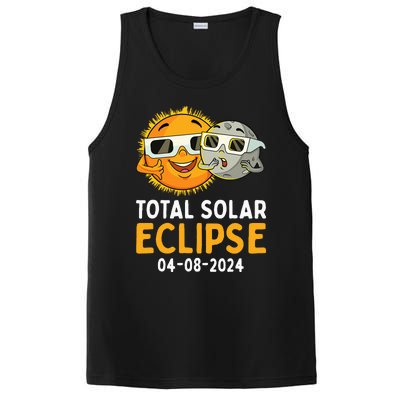 Total Solar Eclipse 2024 Glasses Funny Sun Moon PosiCharge Competitor Tank