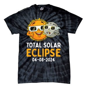 Total Solar Eclipse 2024 Glasses Funny Sun Moon Tie-Dye T-Shirt