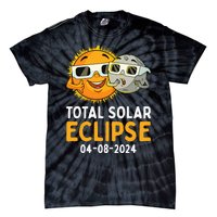 Total Solar Eclipse 2024 Glasses Funny Sun Moon Tie-Dye T-Shirt