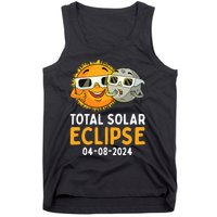 Total Solar Eclipse 2024 Glasses Funny Sun Moon Tank Top