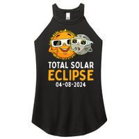 Total Solar Eclipse 2024 Glasses Funny Sun Moon Women's Perfect Tri Rocker Tank