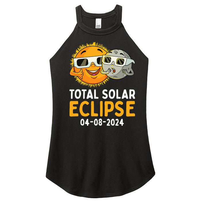 Total Solar Eclipse 2024 Glasses Funny Sun Moon Women's Perfect Tri Rocker Tank