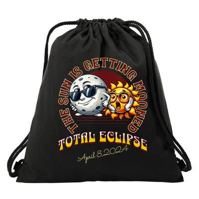 Total Solar Eclipse Chase 2024 Sun Is Getting Mooned Drawstring Bag