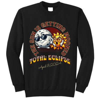 Total Solar Eclipse Chase 2024 Sun Is Getting Mooned Tall Sweatshirt