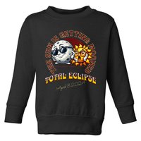 Total Solar Eclipse Chase 2024 Sun Is Getting Mooned Toddler Sweatshirt