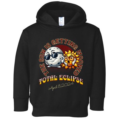 Total Solar Eclipse Chase 2024 Sun Is Getting Mooned Toddler Hoodie