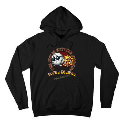 Total Solar Eclipse Chase 2024 Sun Is Getting Mooned Tall Hoodie