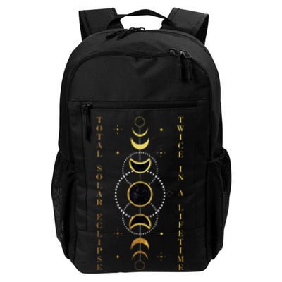 Total Solar Eclipse Twice In Lifetime April 08 2024 Gift Design Daily Commute Backpack