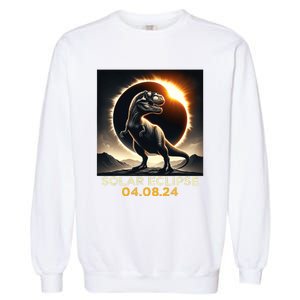 Total Solar Eclipse Trex April 8 2024 America Solar Eclipse Garment-Dyed Sweatshirt