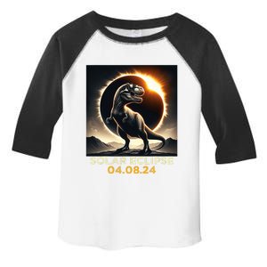 Total Solar Eclipse Trex April 8 2024 America Solar Eclipse Toddler Fine Jersey T-Shirt