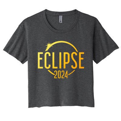 Total Solar Eclipse 4.08.24 Women's Crop Top Tee