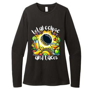 Total Solar Eclipse And Tacos 8th April 2024 Womens CVC Long Sleeve Shirt